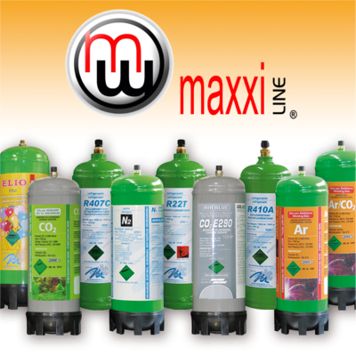 botellas desechables maxxiline Helio, Argn, Nitrgeno, Dixido de Carbono